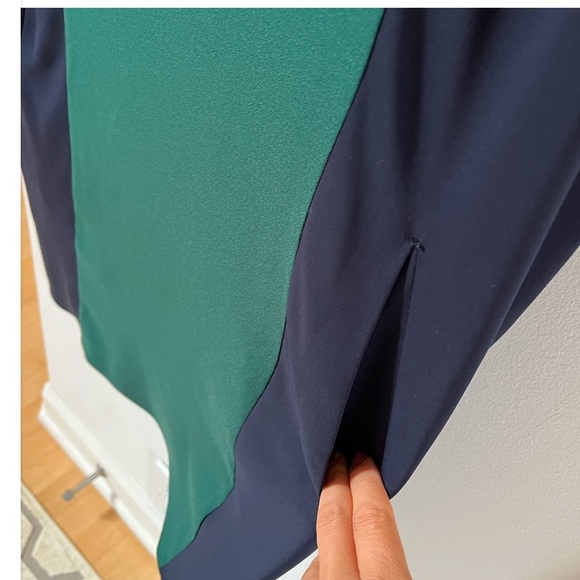 Browns Color-block Shift Dress in Blue and Green XL - Picture 5 of 13
